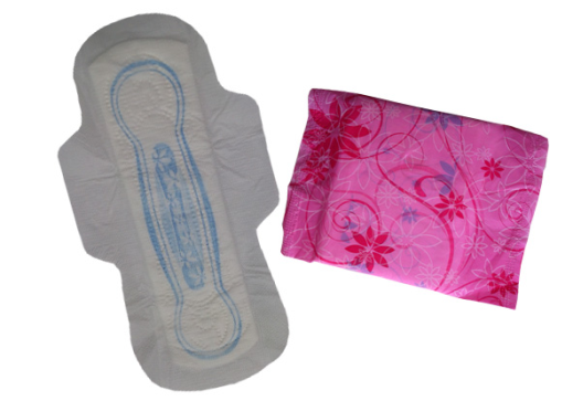 Regular Type Pulp Materials Sanitary Napkin with Wings