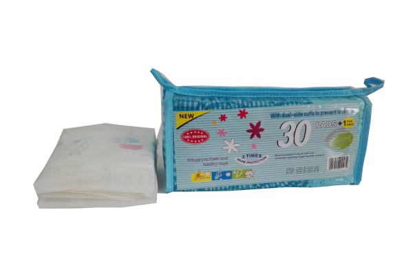 Welcome OEM Women Sanitary Pads with Blue Core