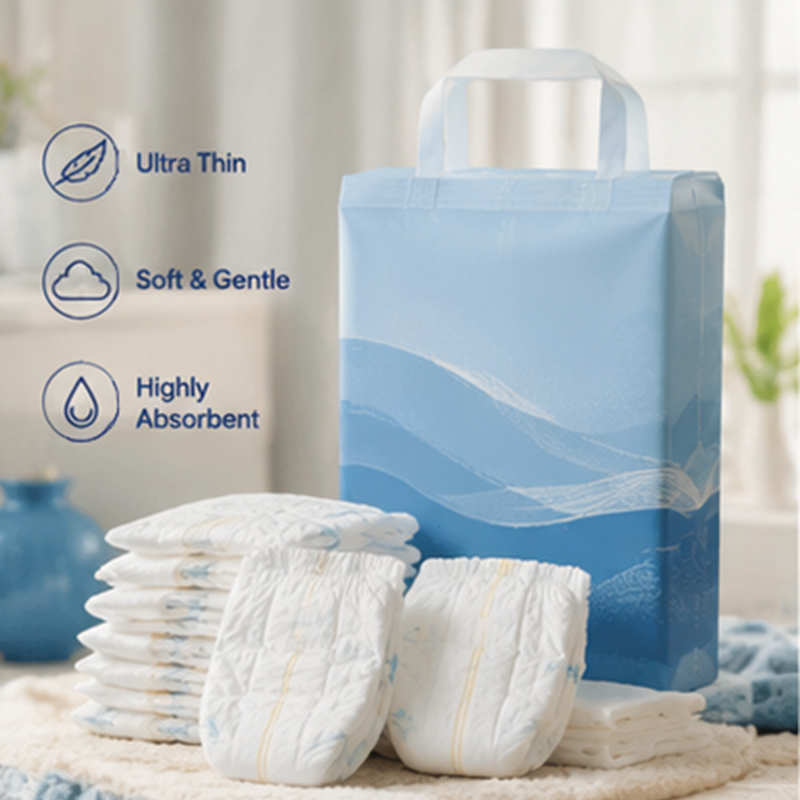 Printed Breathable Film Disposable Baby Diapers